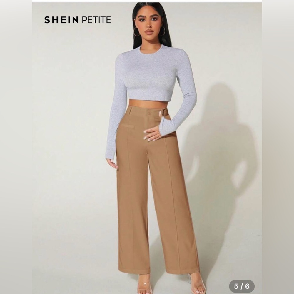SHEIN ,Tan, high waisted, Wide-Leg Pants, size XSP, NWOT